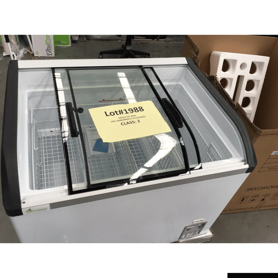 2NDs: Thermaster Heavy Duty Supermarket Glass Sliding Lid Freezers 306L - SD-306K-NSW1988