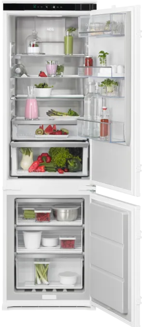 AEG 8000 TSC8M181CS Integrated Frost Free Fridge Freezer with Sliding Door Fixing Kit - White - C Rated