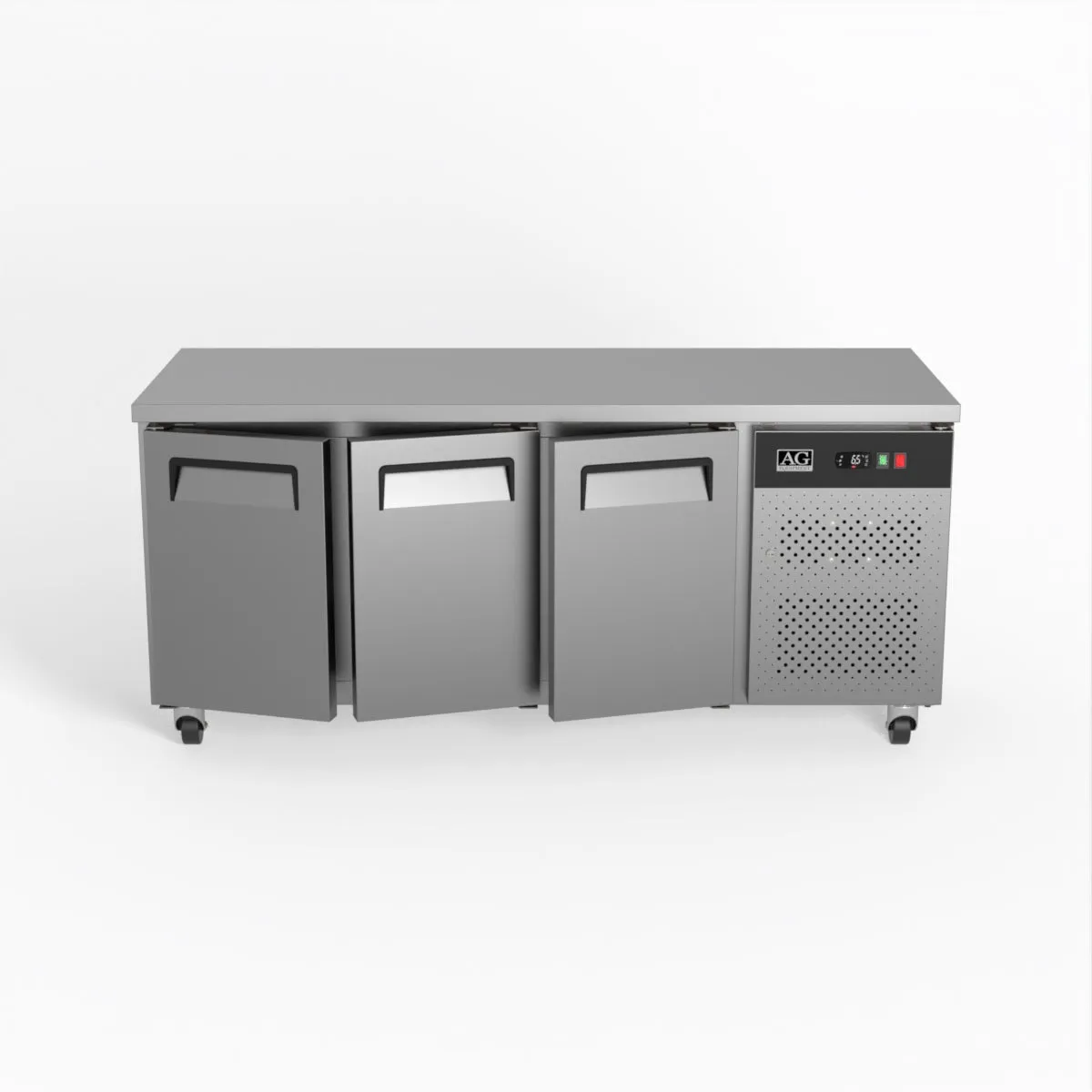 AG 3 Door Worktop Freezer Stainless Door