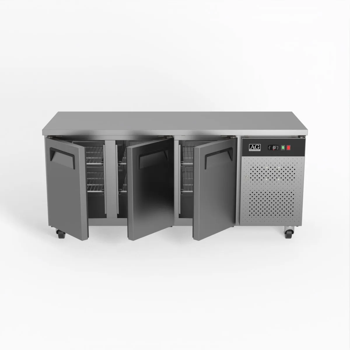 AG 3 Door Worktop Freezer Stainless Door