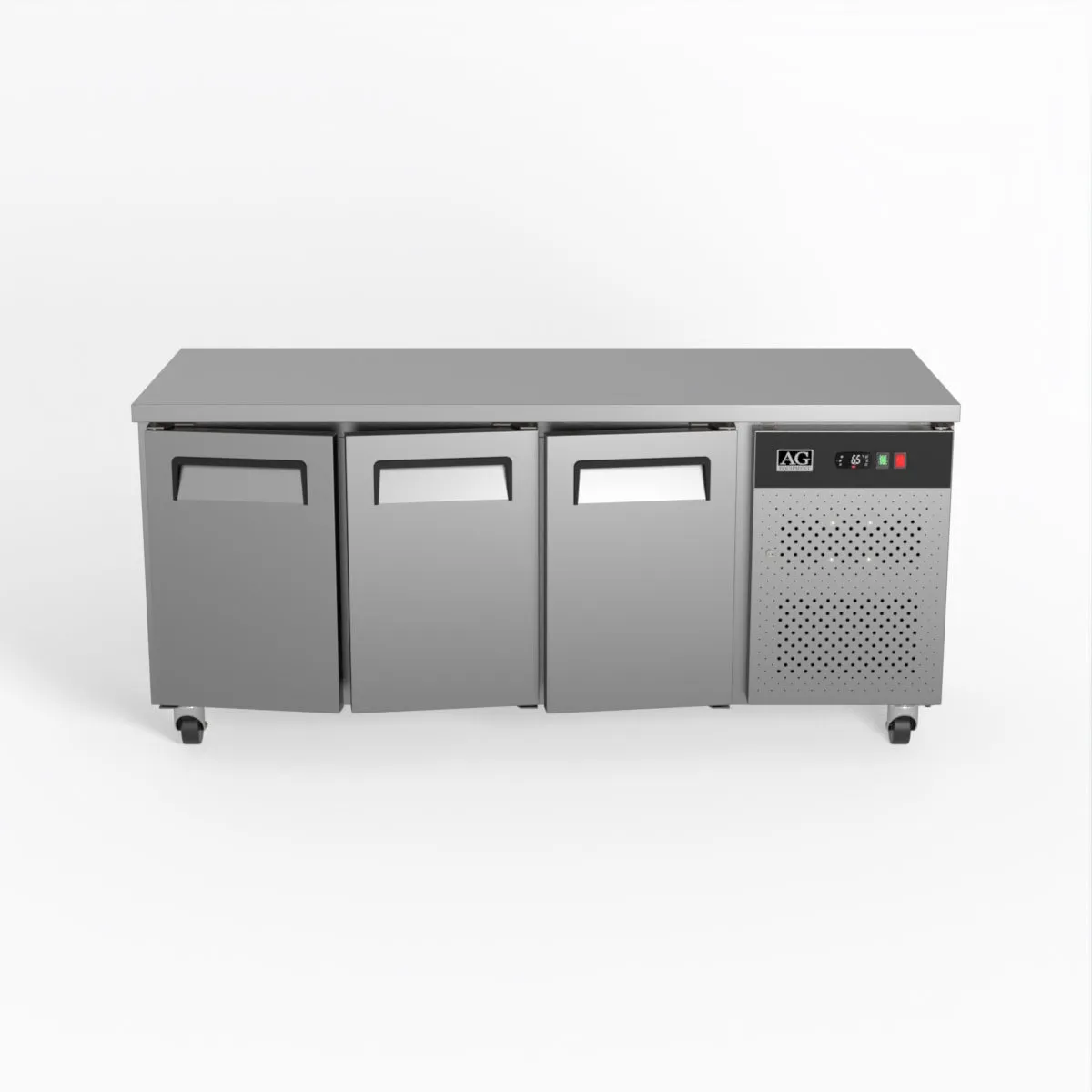 AG 3 Door Worktop Freezer Stainless Door