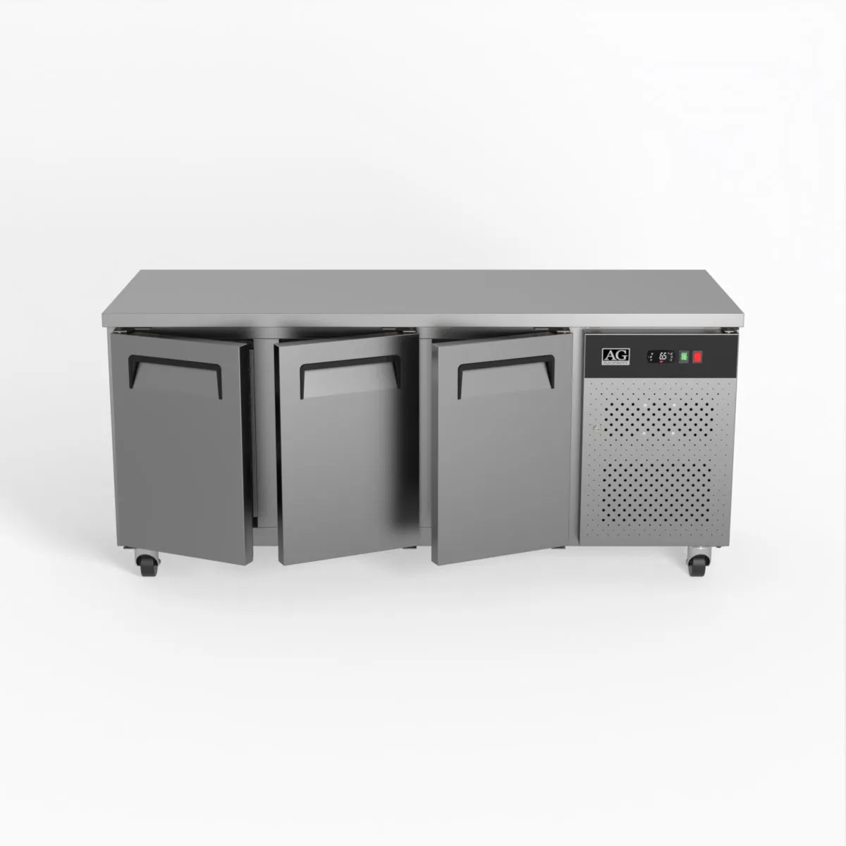 AG 3 Door Worktop Freezer Stainless Door
