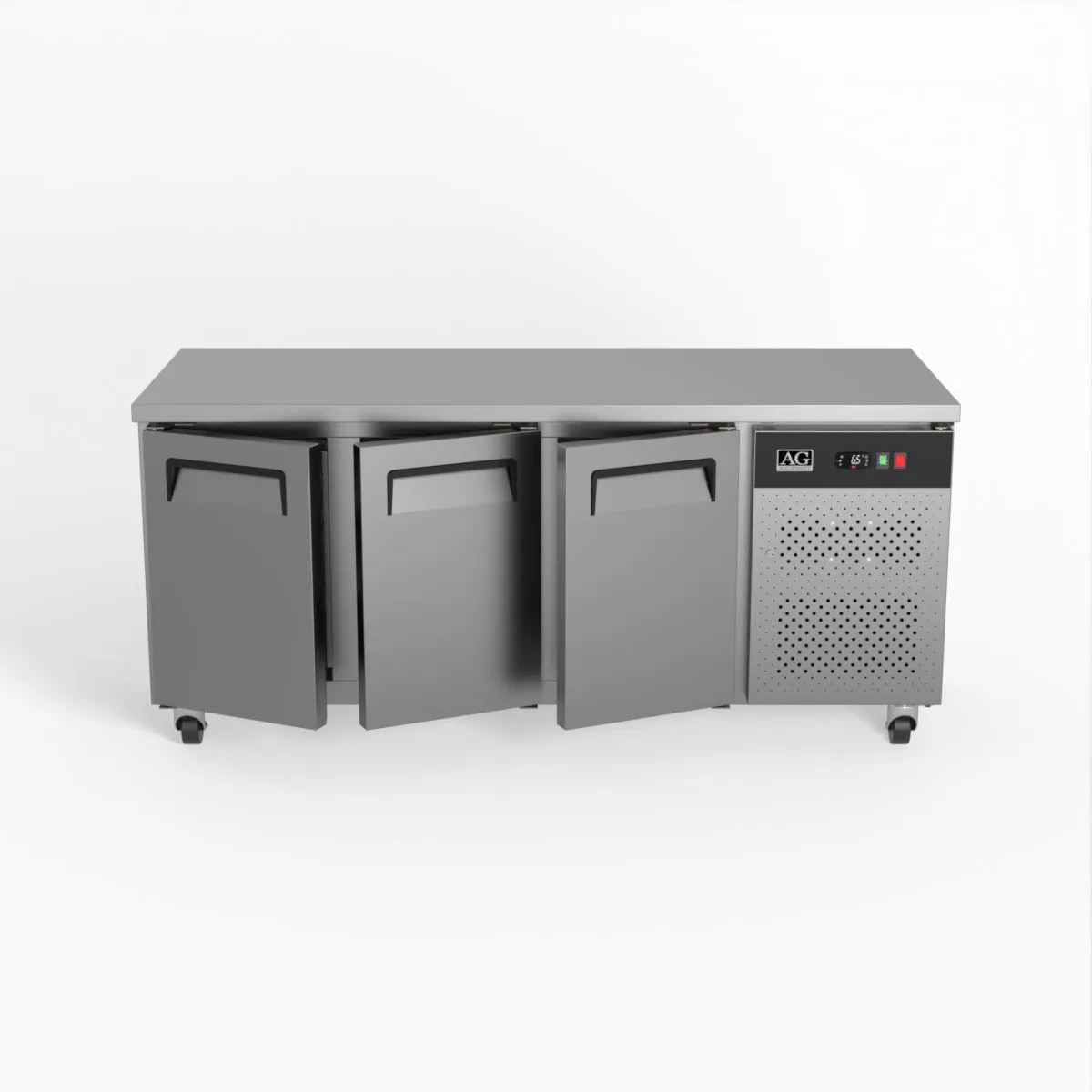 AG 3 Door Worktop Freezer Stainless Door