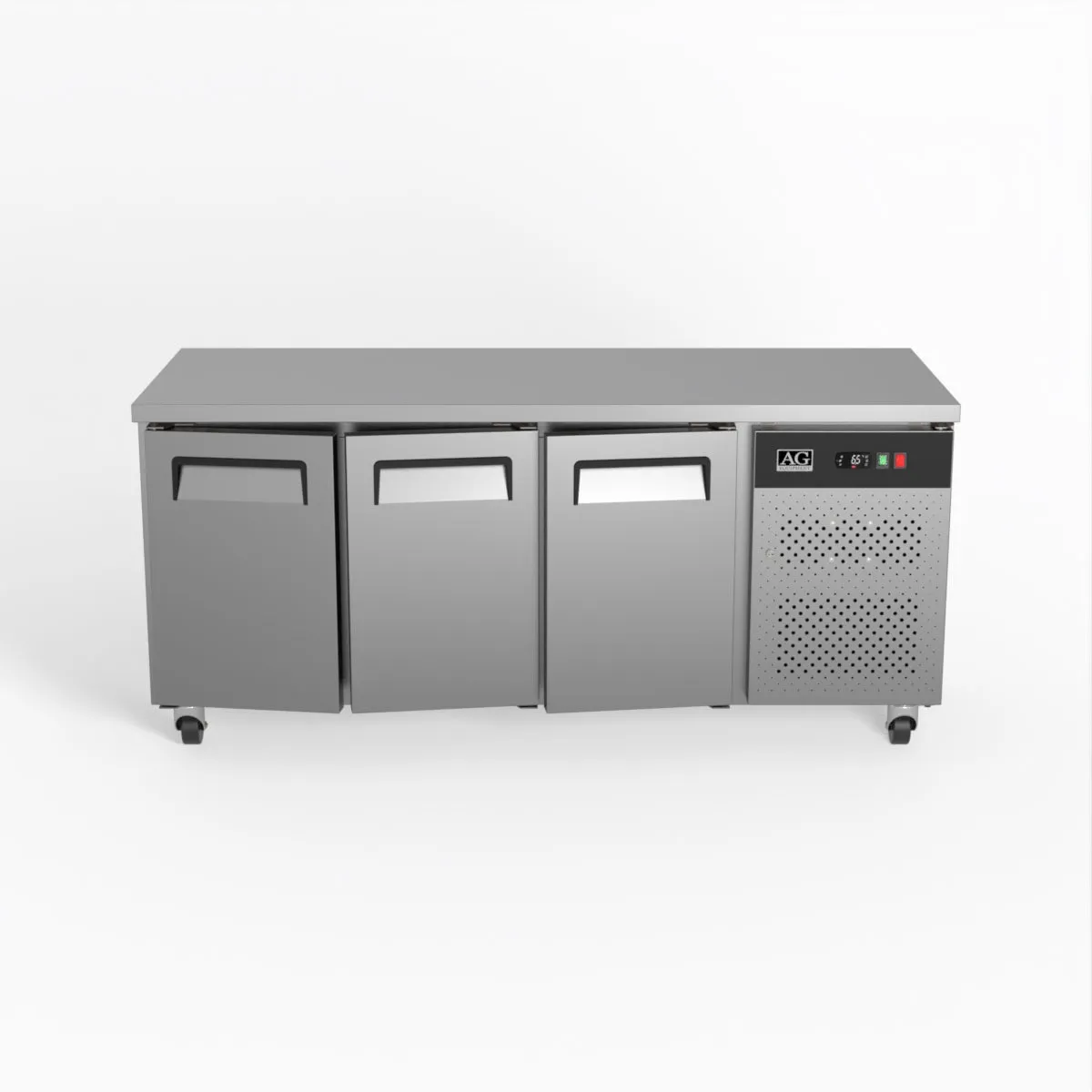 AG 3 Door Worktop Freezer Stainless Door