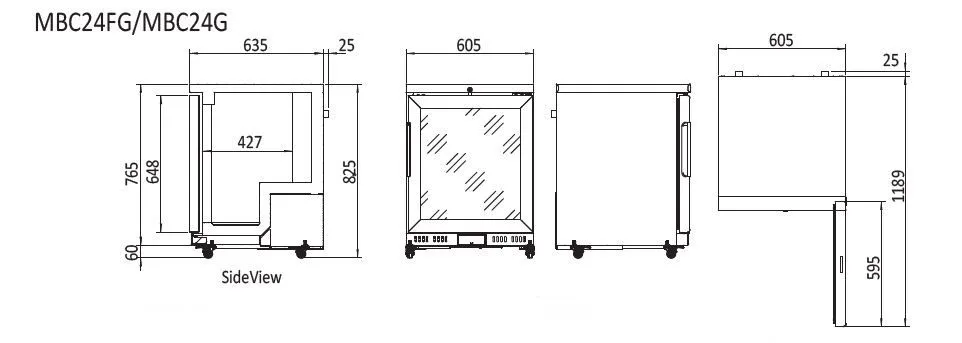 Atosa Glass Door Freezer MBC24FG