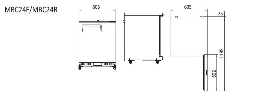 Atosa Solid Door Freezer MBC24F