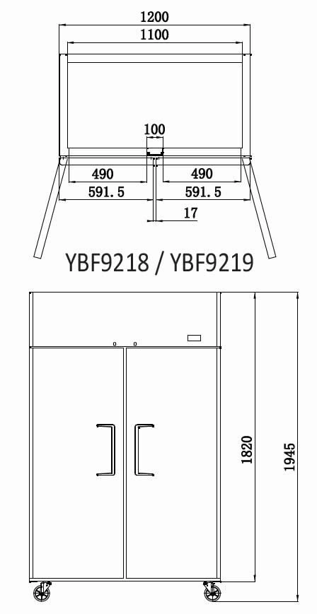 Atosa Double Door Top Mounted Freezer YBF9219