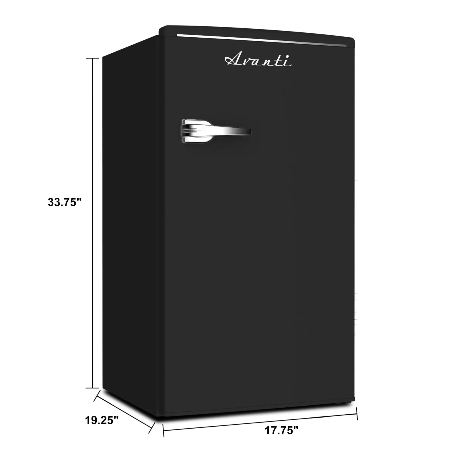 Avanti RMRS31X6BLIS 3.1 Cu. Ft. Retro Compact Refrigerator
