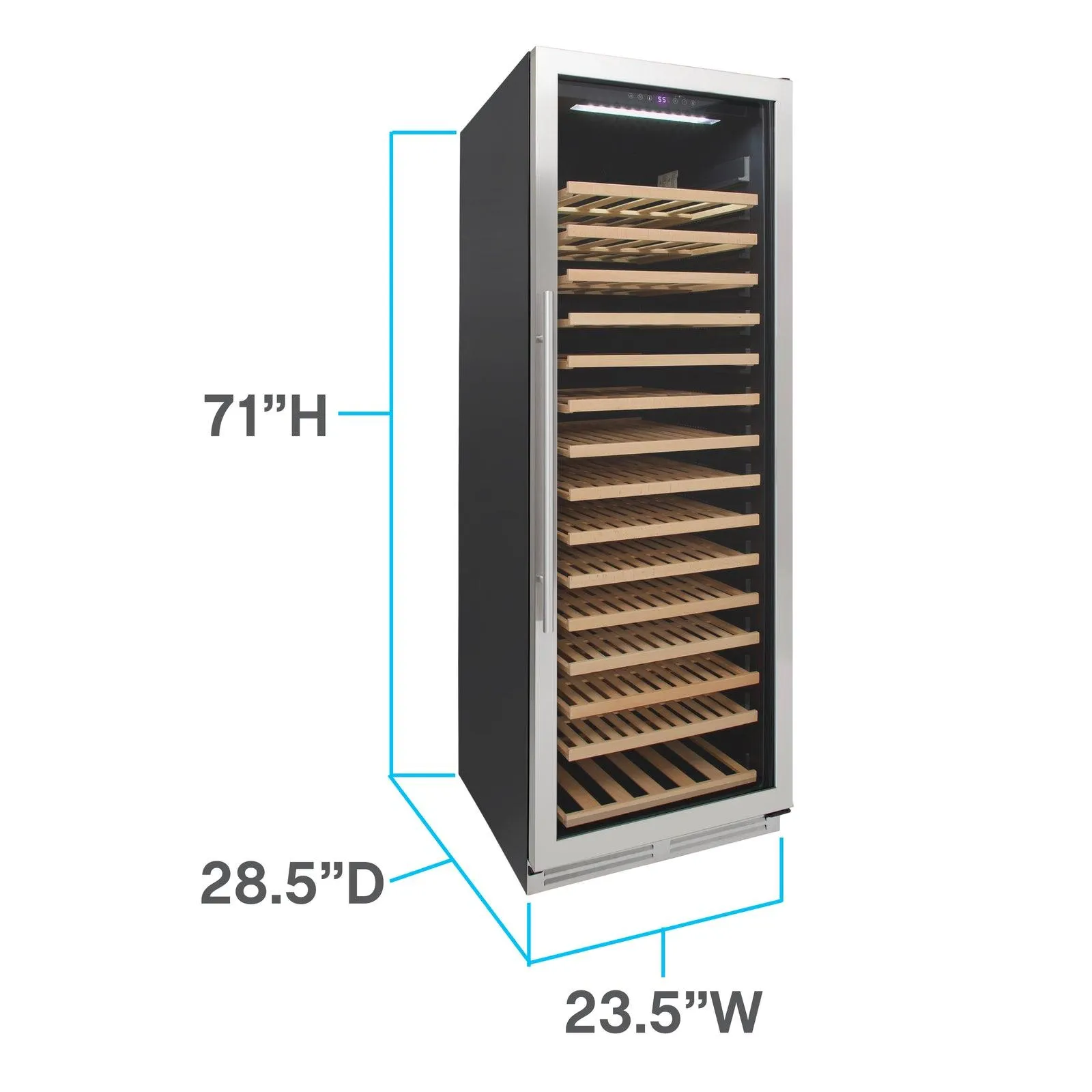 Avanti WCD176SZ3S Avanti Designer Series Wine Cooler, 165 Bottle Capacity - Stainless Steel / 165 Bottles