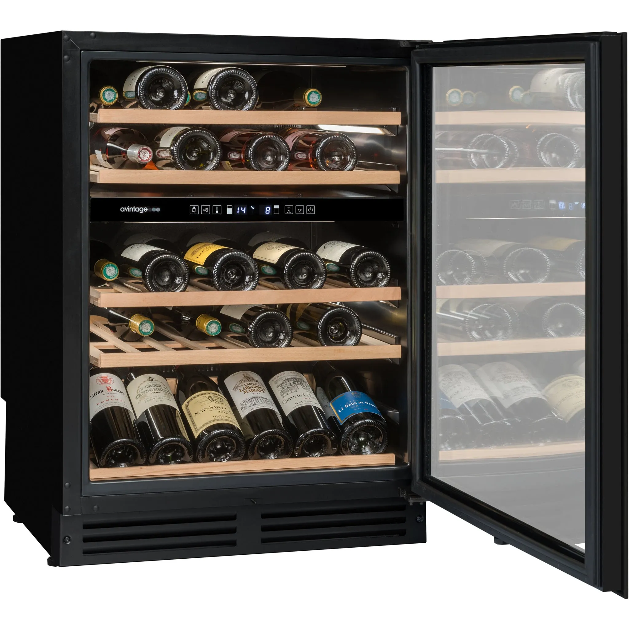 Avintage - 600mm Dual Zone - 44 bottle - Undercounter Wine Cooler - AVU51D82 - WAREHOUSE CLEARANCE