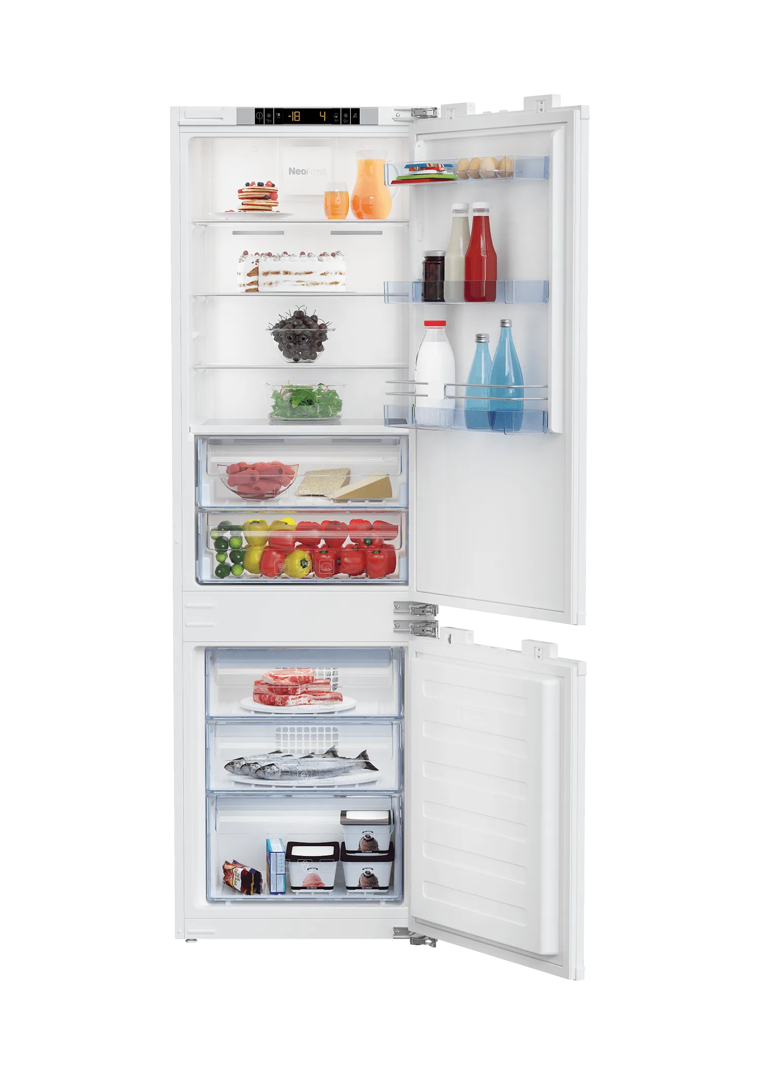 Beko BBBF2410 22" Built-In Refrigerator-Bottom Freezer