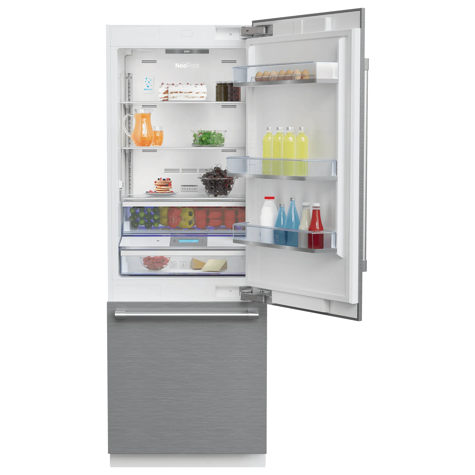 Beko BBBF3019IMWE 30" Freezer Bottom Built-In Refrigerator With Auto Ice Maker And Internal Water Dispenser
