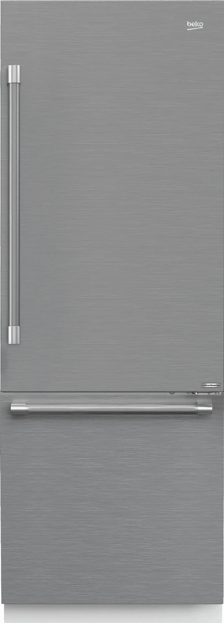 Beko BBBF3019IMWESS 30" Stainless Steel Freezer Bottom Built-In Refrigerator With Auto Ice Maker, Water Dispenser