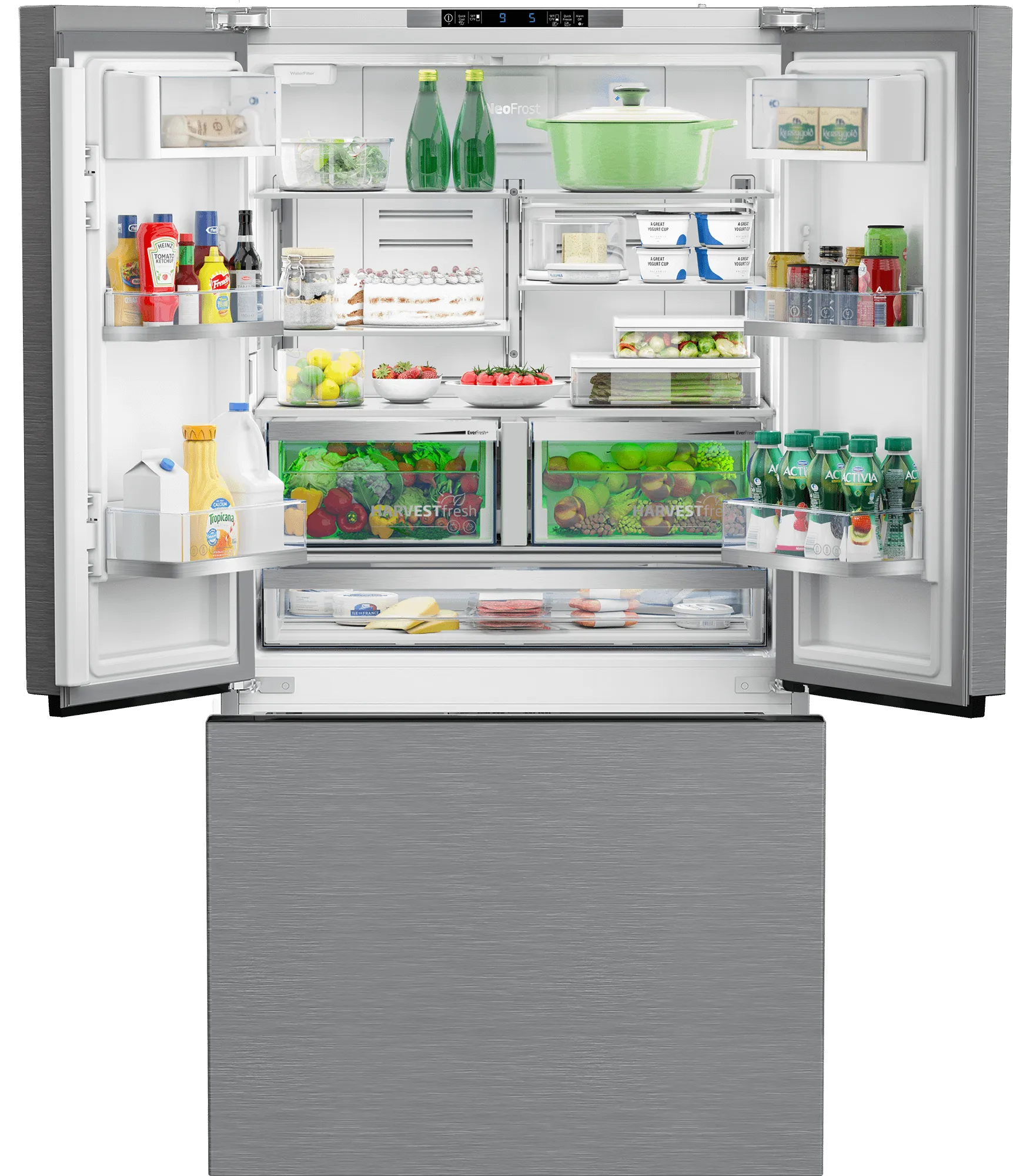 Beko BFFD3614ZSS 36" French Door Refrigerator With Harvestfresh