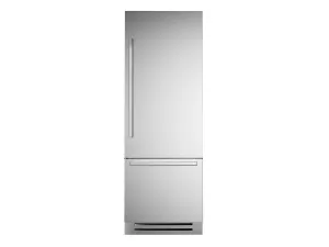 Bertazzoni REF30BMBIXRT 30 Inch Built-In Bottom Mount Refrigerator With Ice Maker, Stainless Steel Stainless Steel