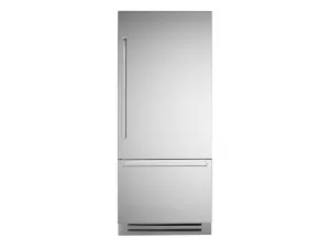 Bertazzoni REF36BMBIXRT 36 Inch Built-In Bottom Mount Refrigerator With Ice Maker, Stainless Steel Stainless Steel