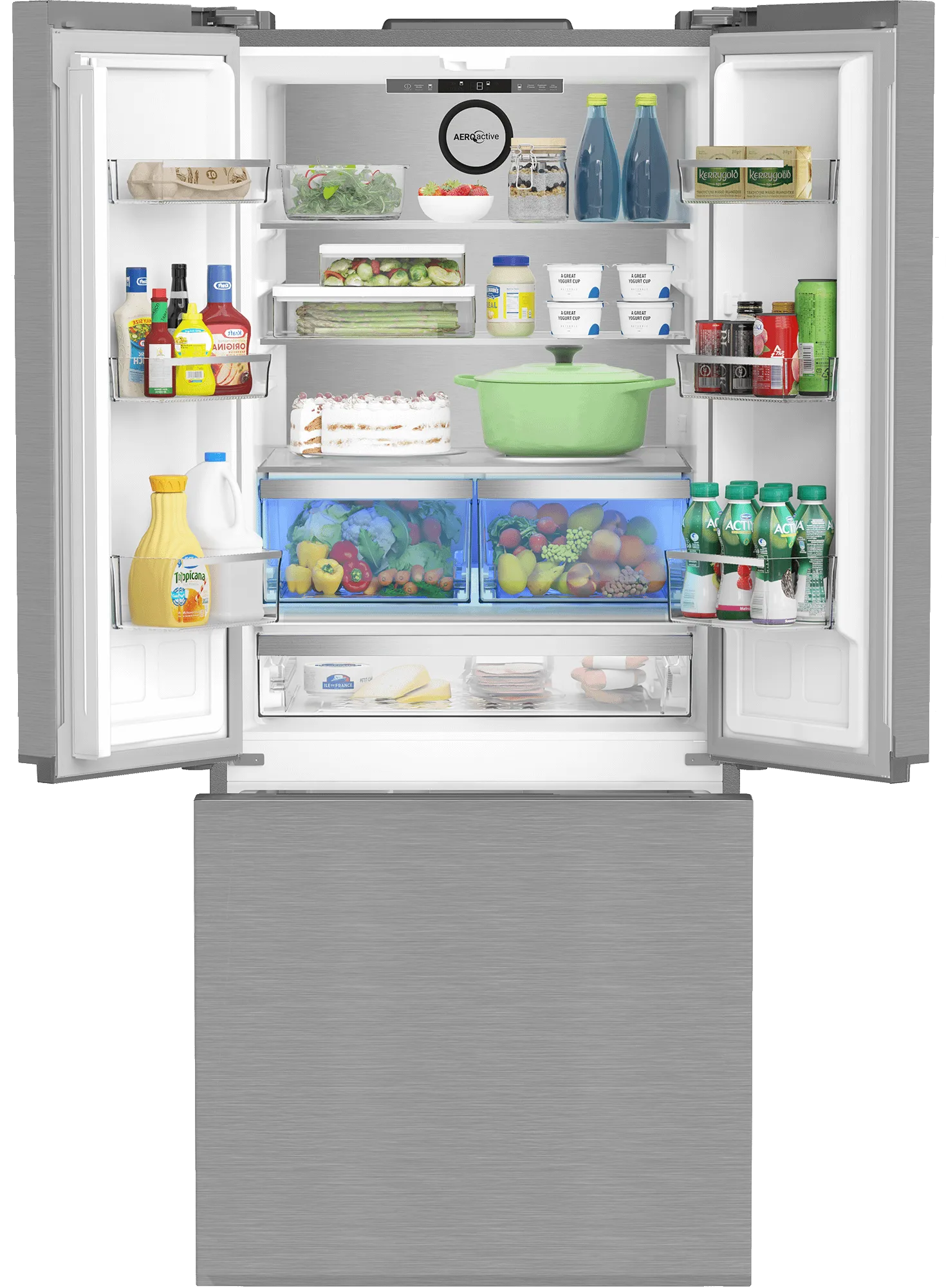 Blomberg Appliances BRFD21622SS 30" Counter-Depth French Door Refrigerator With Ice Maker