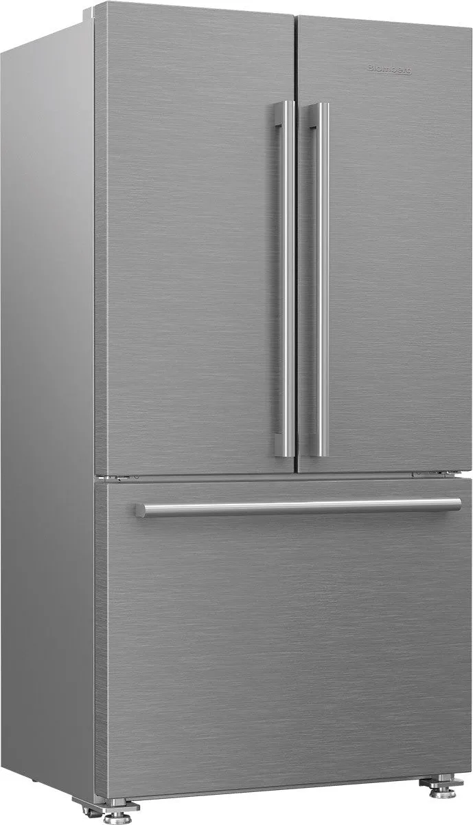 Blomberg Appliances BRFD2230XSS 36In French Door Refrigerator Counter Depth 22.3 Cu Ft, Stainless Doors, Stainless Handles