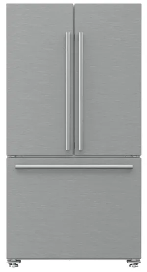 Blomberg Appliances BRFD2230XSS 36In French Door Refrigerator Counter Depth 22.3 Cu Ft, Stainless Doors, Stainless Handles