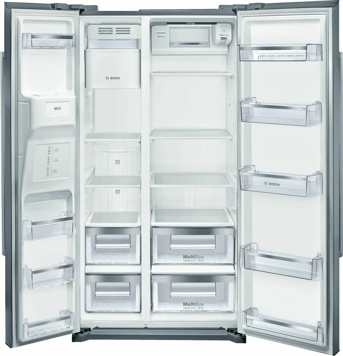 Bosch B20CS30SNS 300 Series Freestanding Counter-Depth Side-By-Side Refrigerator 36'' Easy Clean Stainless Steel B20Cs30Sns