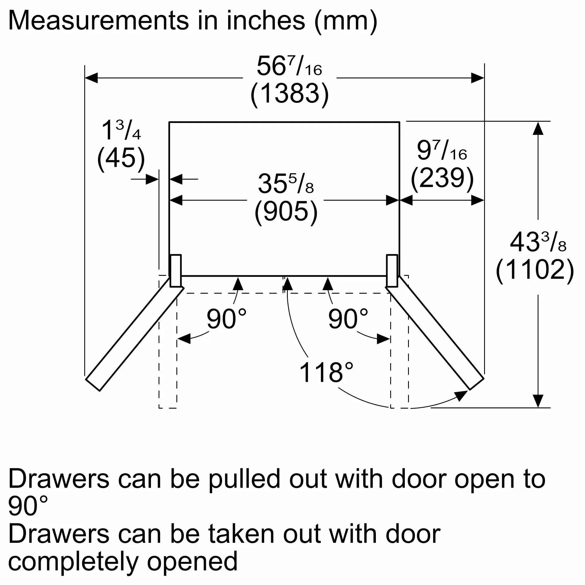 Bosch B36CD10ENS 100 Series French Door Bottom Mount Refrigerator 36" Stainless Steel (With Anti-Fingerprint), Total No Frost