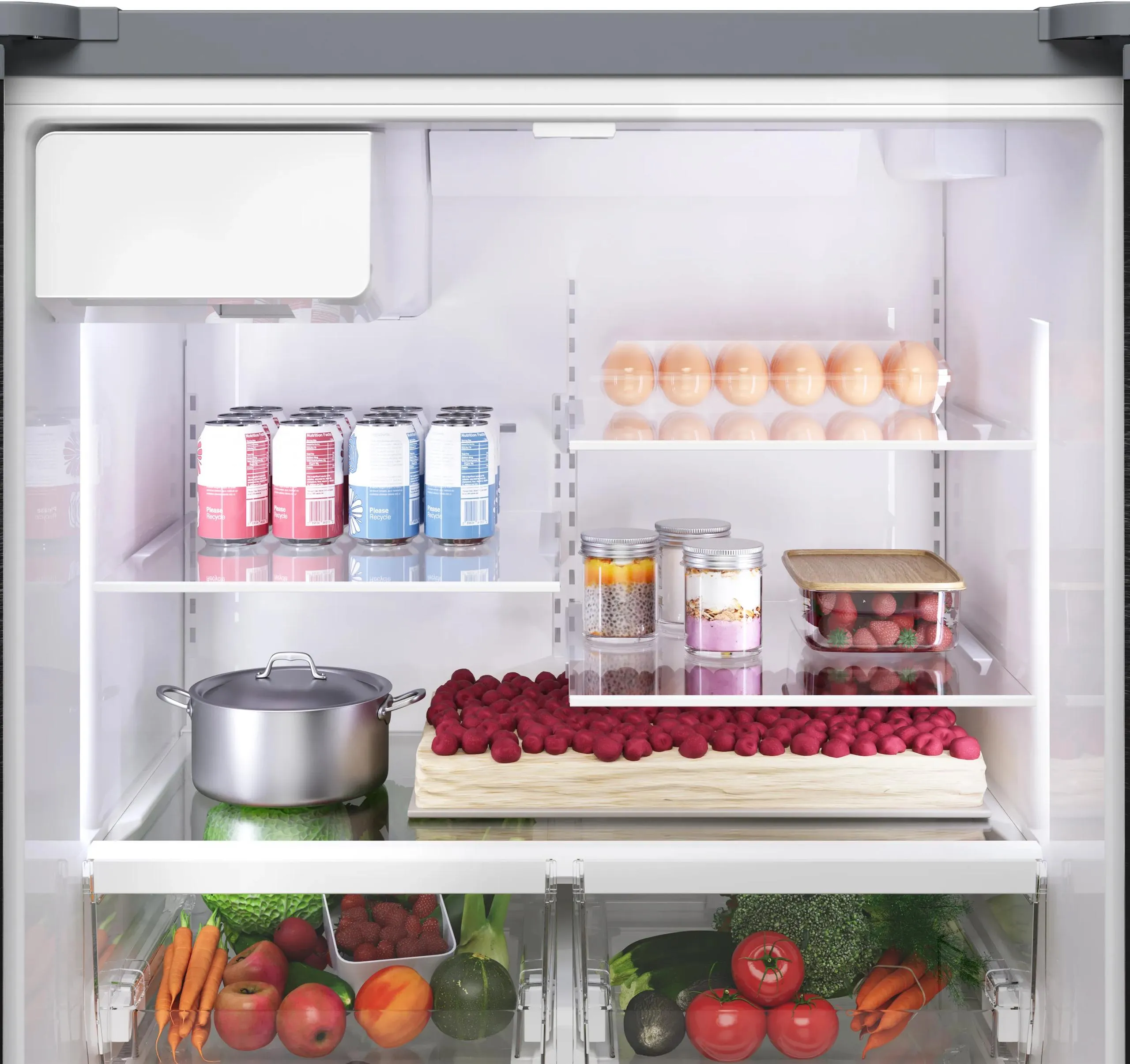 Bosch B36CD10ENS 100 Series French Door Bottom Mount Refrigerator 36" Stainless Steel (With Anti-Fingerprint), Total No Frost