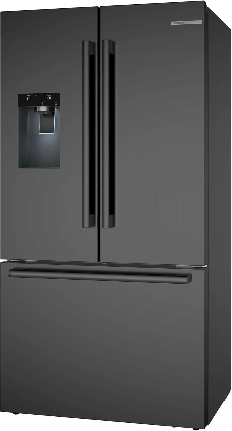 Bosch B36CD52SNB 500 Series French Door Bottom Mount Refrigerator 36" Black Stainless Steel, Total No Frost