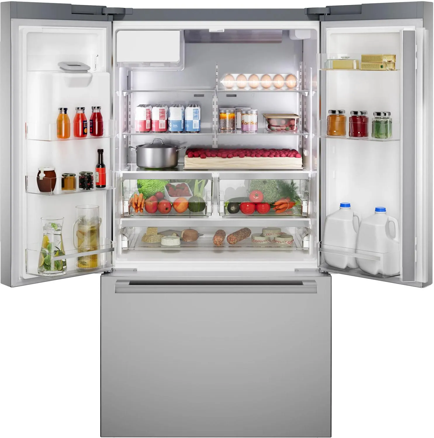Bosch B36CD52SNS 500 Series French Door Bottom Mount Refrigerator 36" Stainless Steel (With Anti-Fingerprint), Total No Frost