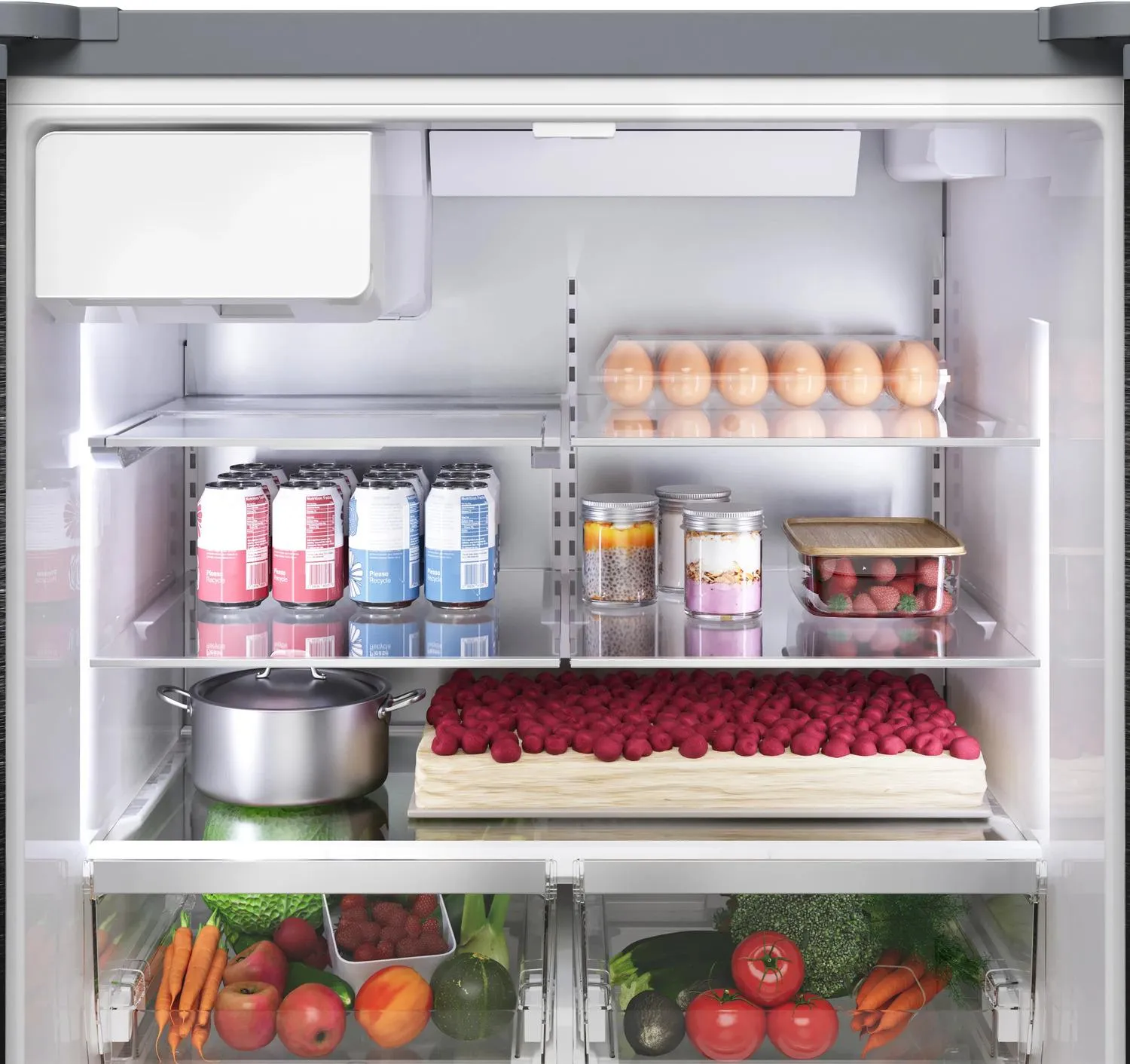 Bosch B36FD52SNS 500 Series French Door Bottom Mount Refrigerator 36" Stainless Steel (With Anti-Fingerprint)