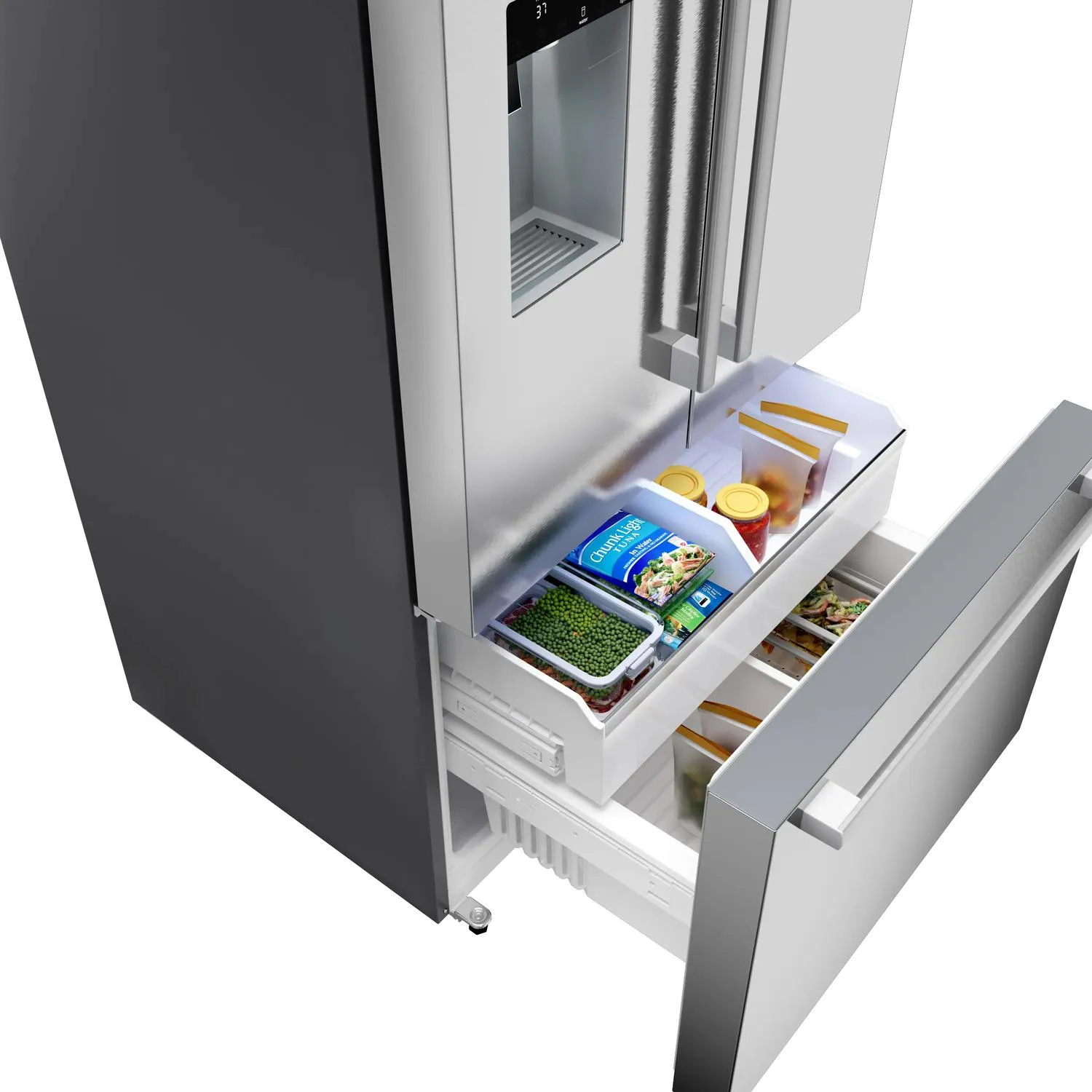 Bosch B36FD52SNS 500 Series French Door Bottom Mount Refrigerator 36" Stainless Steel (With Anti-Fingerprint)