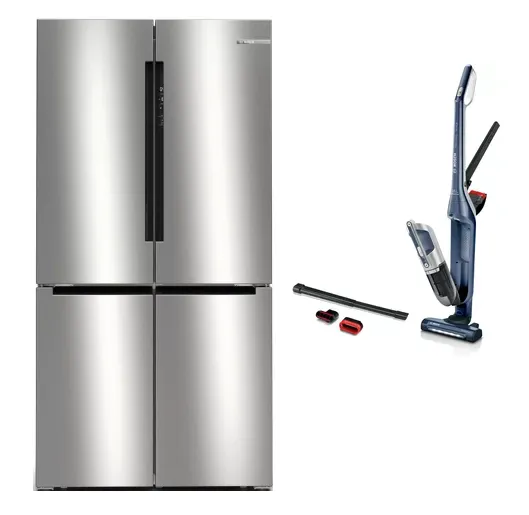 Bosch KFN96APEAG Multi Foor French Bottom Freezer Series 6   Bosch BBH3K2800 Handstick Vacuum