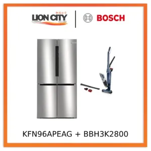 Bosch KFN96APEAG Multi Foor French Bottom Freezer Series 6   Bosch BBH3K2800 Handstick Vacuum