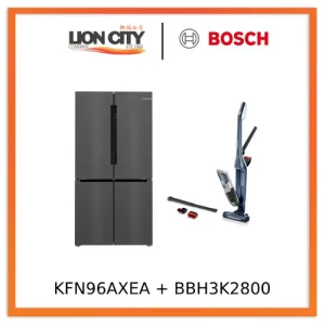 Bosch KFN96AXEA 605L French Door Bottom Freezer   Bosch BBH3K2800 Handstick Vacuum