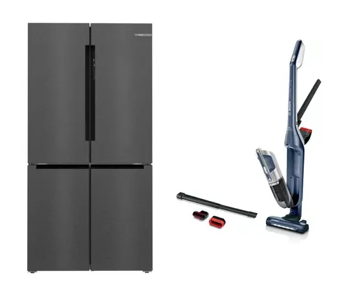 Bosch KFN96AXEA 605L French Door Bottom Freezer   Bosch BBH3K2800 Handstick Vacuum