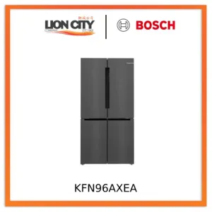 Bosch KFN96AXEA Series 6 French door bottom freezer, multi door 183 x 90.5 cm Black stainless steel
