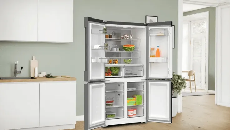 Bosch KFN96AXEA Series 6 French door bottom freezer, multi door 183 x 90.5 cm Black stainless steel