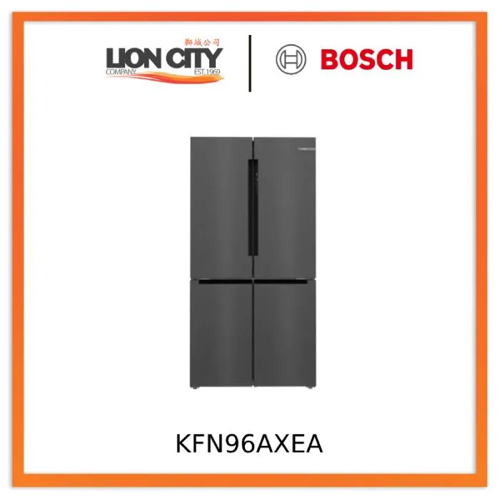Bosch KFN96AXEA Series 6 French door bottom freezer, multi door 183 x 90.5 cm Black stainless steel