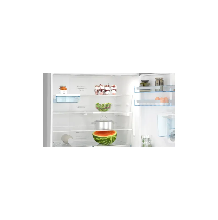 BOSCH KGD86AI31U Series 6 Free-Standing Fridge-Freezer With Freezer At Bottom 186 x 86 cm Brushed Steel (With Anti-Fingerprint)