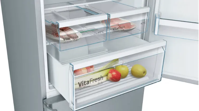 Bosch KGN56XI40J Series 4 Free-standing fridge-freezer with freezer at bottom 193 x 70 cm Stainless steel