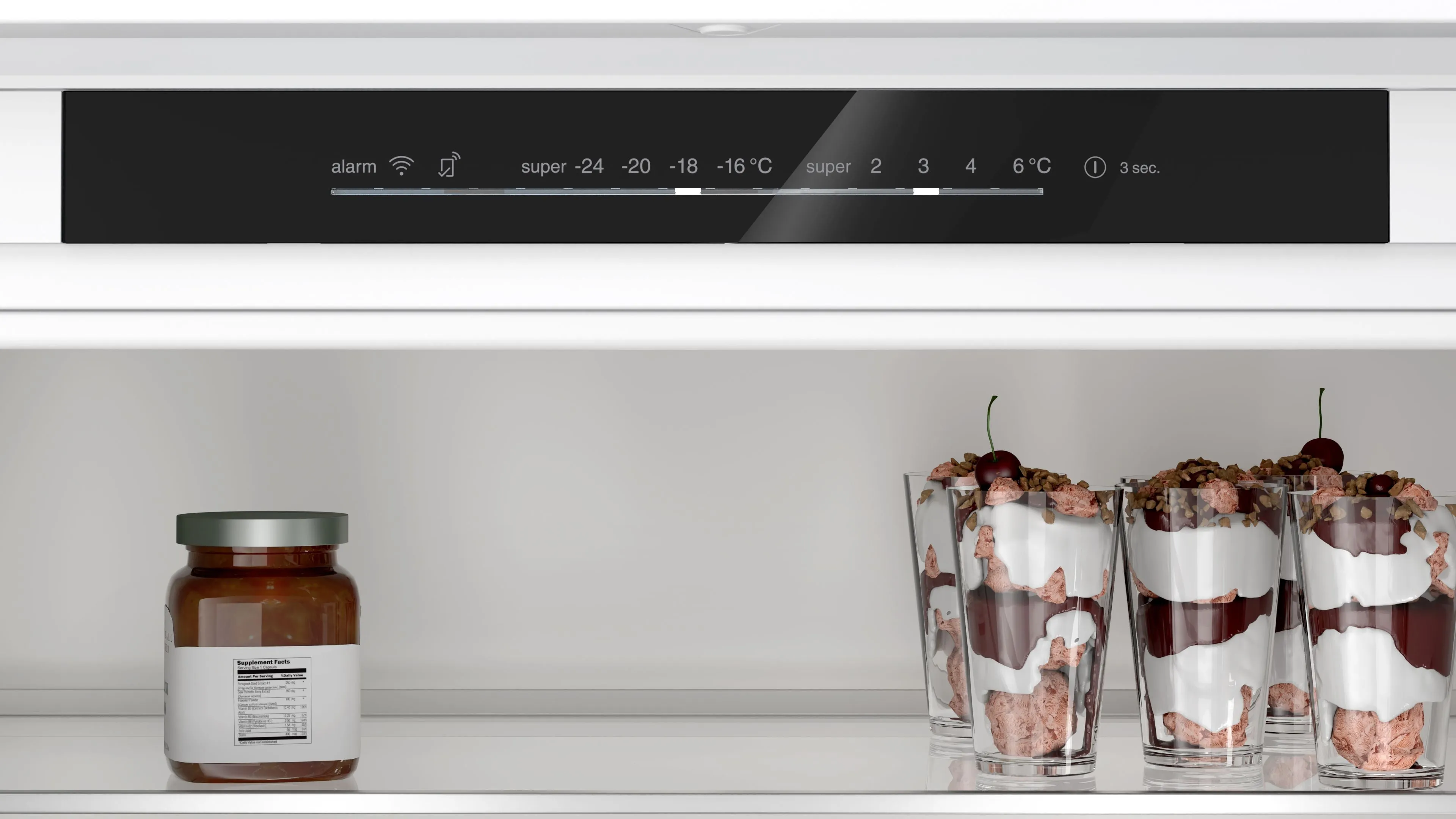 Bosch Series 2 KBN96NSE1G Wifi Connected XXL Integrated Frost Free Fridge Freezer with Sliding Door Fixing Kit - E Rated
