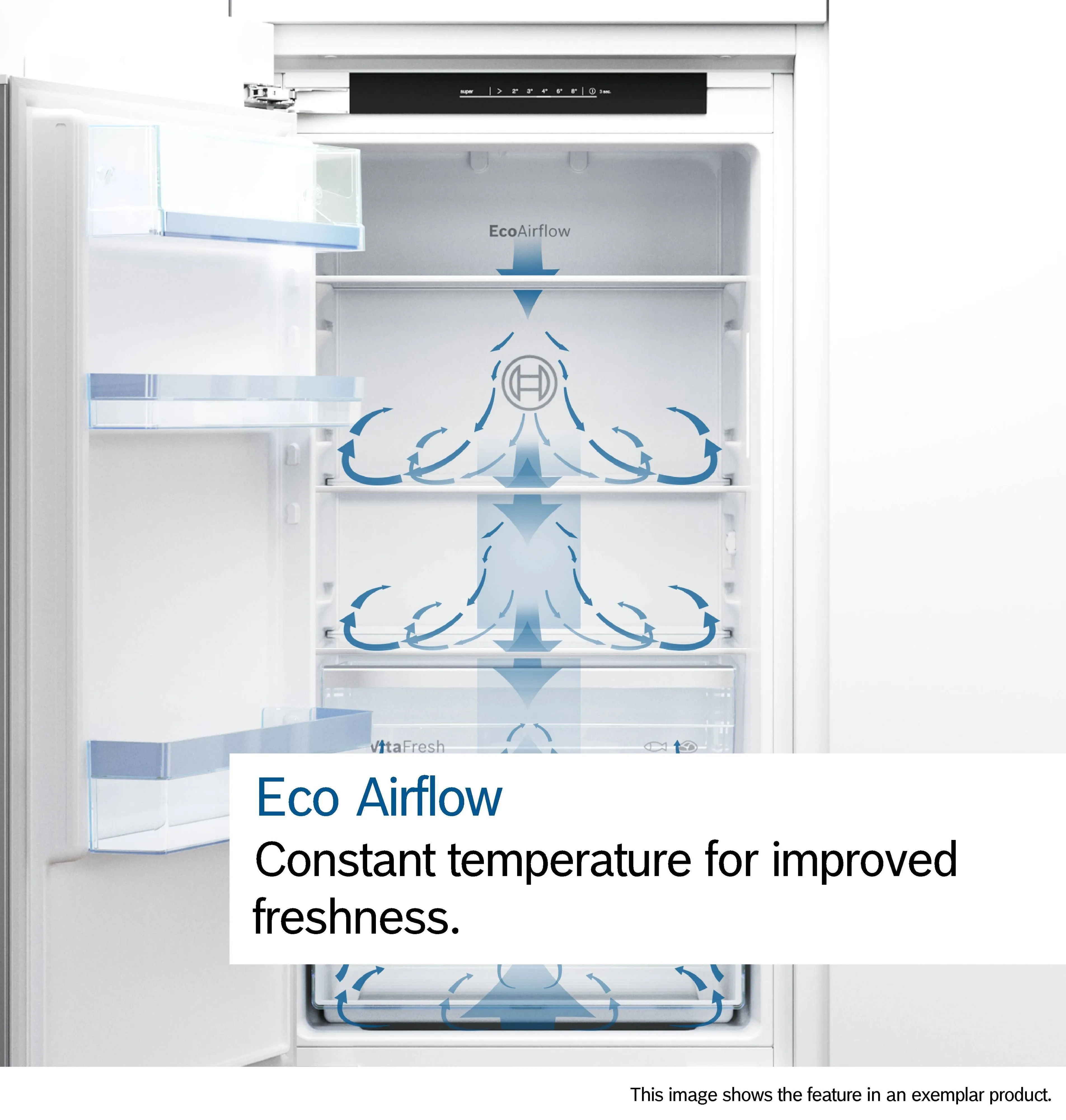 Bosch Series 2 KBN96NSE1G Wifi Connected XXL Integrated Frost Free Fridge Freezer with Sliding Door Fixing Kit - E Rated