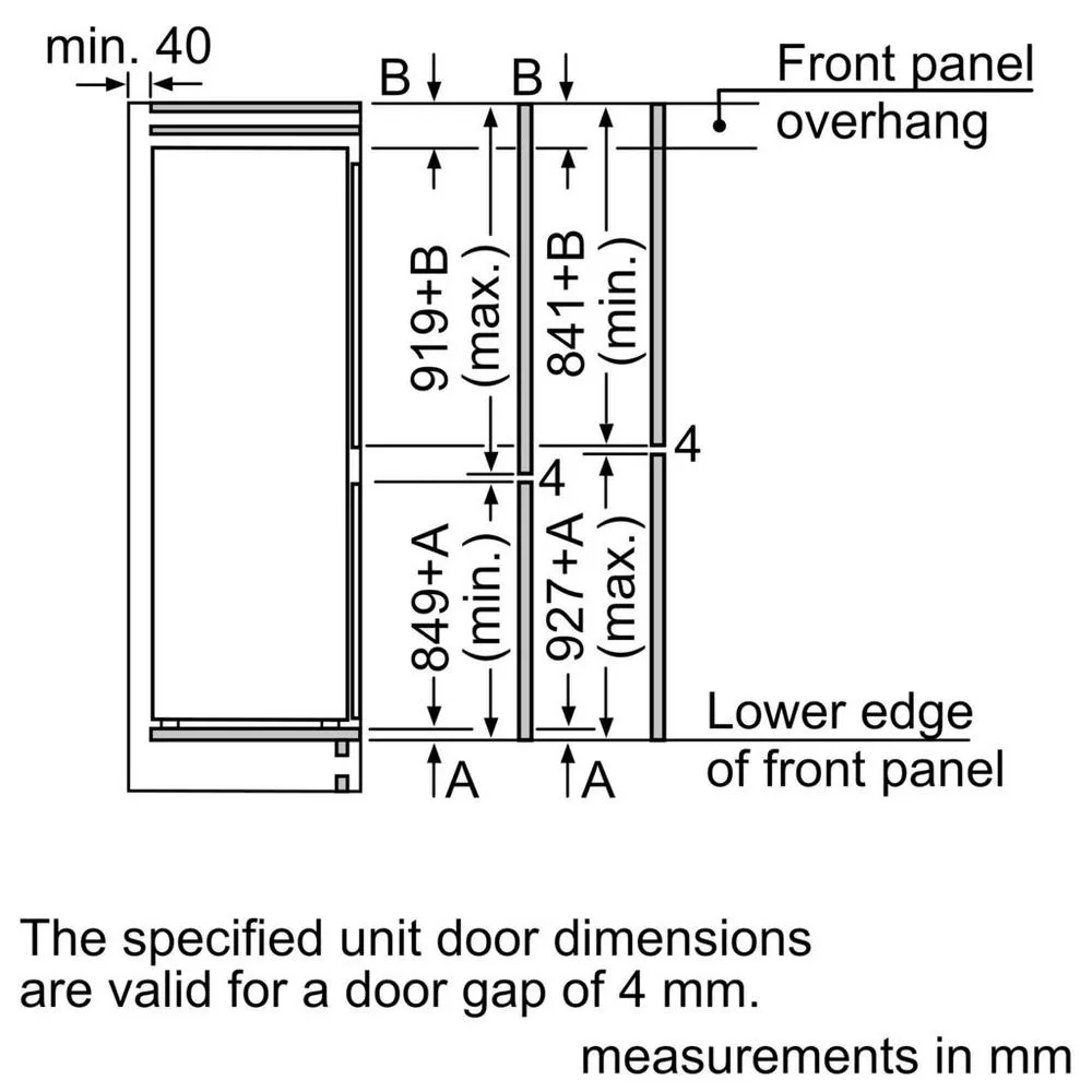 Bosch Series 2 KIN85NSE0G Integrated Frost Free Fridge Freezer with Sliding Door Fixing Kit - White - E Rated