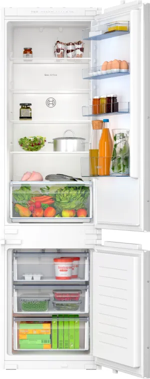 Bosch Series 2 KIN96NSE0G XL Integrated Frost Free Fridge Freezer with Sliding Door Fixing Kit - White - E Rated