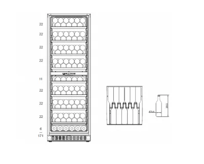 Brandt BFW171DBA Free Standing Wine Cellar
