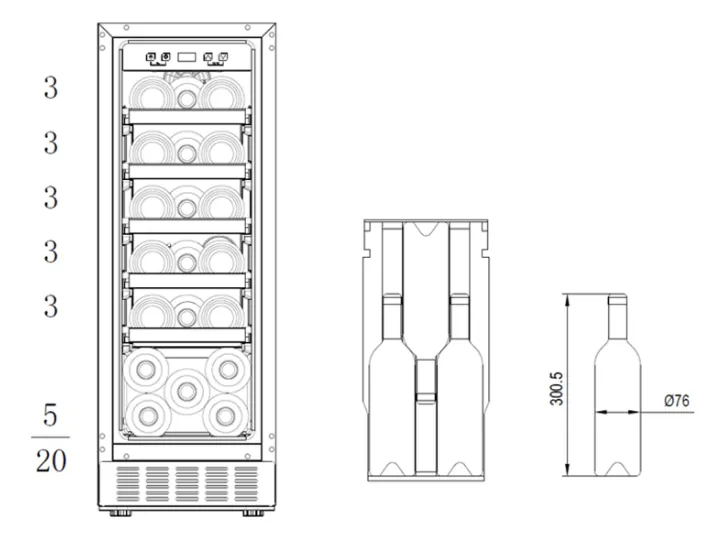 Brandt BUW20BA Built Under Wine Cellar