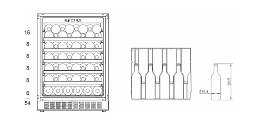 Brandt BUW54BA Built Under Wine Cellar