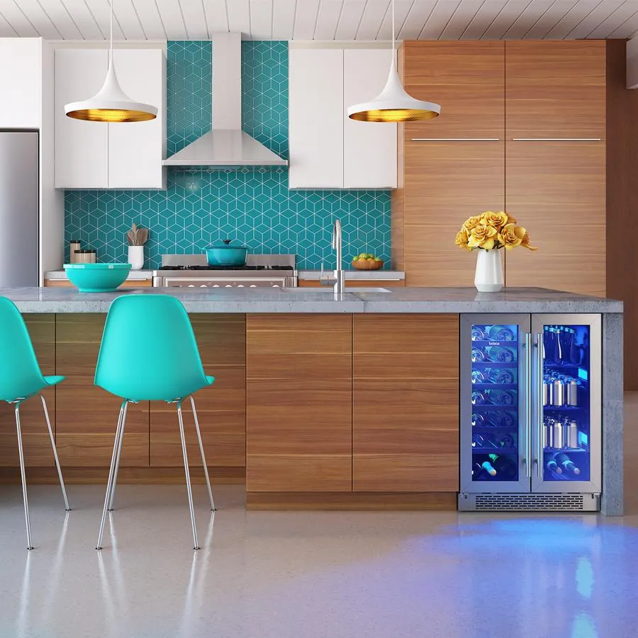 Brisas By Zephyr BWB24C32AG Brisas French Door Wine & Beverage Cooler