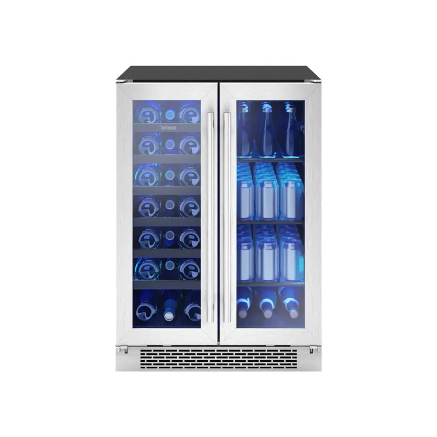 Brisas By Zephyr BWB24C32AG Brisas French Door Wine & Beverage Cooler