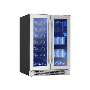 Brisas By Zephyr BWB24C32AG Brisas French Door Wine & Beverage Cooler
