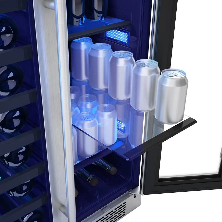Brisas By Zephyr BWB24C32AG Brisas French Door Wine & Beverage Cooler